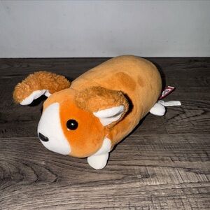 Small Douglas Corgi Puppy Dog 8” Squishy Plush Macaroon 2019 Brown White Soft